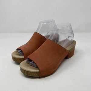 Dansko Shoes Womens Size 38 Brown Leather Mule Clog Sandals Slip On